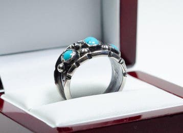 Bague - turquoise - Navajo - États-Unis (Sans prix de