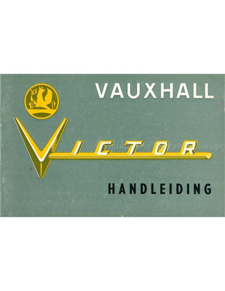 1963 VAUXHALL VICTOR INSTRUCTIEBOEKJE NEDERLANDS, Auto diversen, Handleidingen en Instructieboekjes