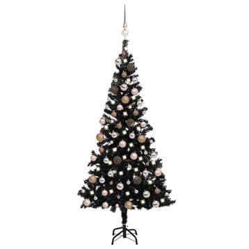 vidaXL Kunstkerstboom met verlichting en kerstballen 180 cm, Diversen, Verzenden, Nieuw