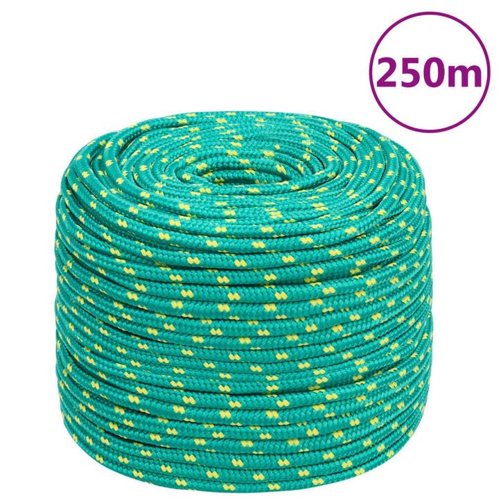 vidaXL Boottouw 8 mm 250 m polypropyleen groen, Doe-het-zelf en Bouw, IJzerwaren en Bevestigingsmiddelen, Nieuw, Verzenden