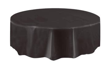 Zwart Tafelkleed Rond Compact 2,13m, Verzenden, Nieuw