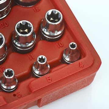 Smoos Uitwendige Torx doppenset 14-delig, extra compact -, Doe-het-zelf en Bouw, Gereedschap | Handgereedschap, Ophalen of Verzenden