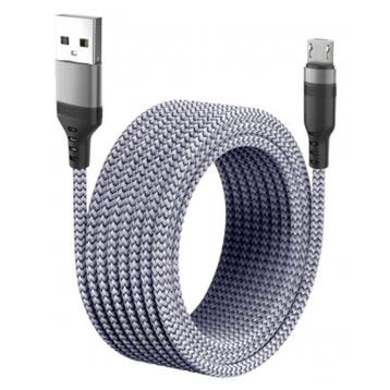 Extra Lange 5M Micro-USB Oplaadkabel Datakabel Gevlochten, Télécoms, Téléphonie mobile | Chargeurs pour téléphone, Verzenden