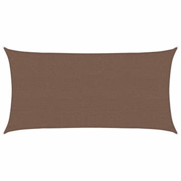 vidaXL Zonneschaduwzeil Bruin 2 x 6 m HDPE, Verzenden, Nieuw