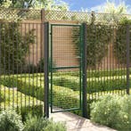 vidaXL Hekpoort staal 100x200 cm groen, Verzenden, Nieuw
