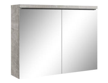 Badkamerkast Paso 80 x 20 x 60 cm Beton Grijs Spiegelkast, Verzenden, Nieuw