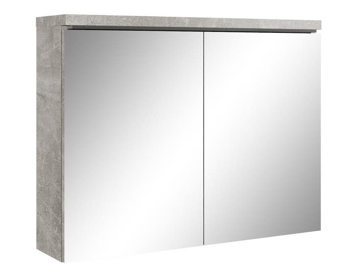 Badkamerkast Paso 80 x 20 x 60 cm Beton Grijs Spiegelkast, Huis en Inrichting, Badkamer | Badkamermeubels, Nieuw, Verzenden