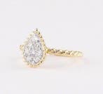 Statement ring - 14 karaat Geel goud - 0.35ct. tw. Diamant