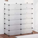 vidaXL Schoenenkast met 12 ineengrijpende vakken wit, Verzenden