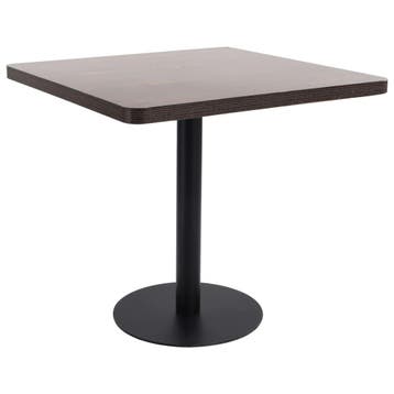vidaXL Bistrotafel 80x80 cm MDF donkerbruin, Verzenden, Nieuw