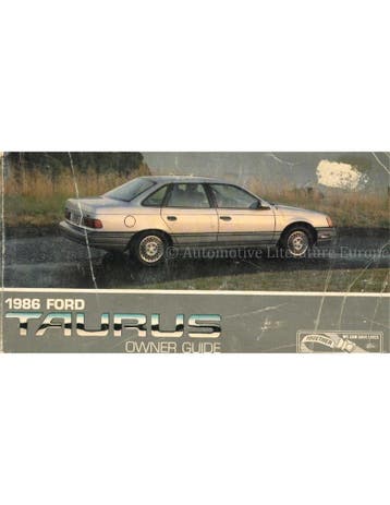 1986 FORD TAURUS INSTRUCTIEBOEKJE ENGELS (USA)