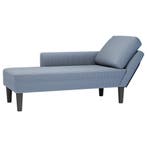 vidaXL Chaise longue met kussen corduroy stof blauw, Verzenden, Nieuw