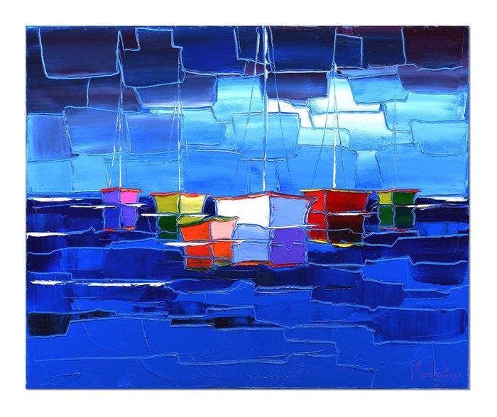 Caroline Mandrafina - Pfleger  La barque rouge, Antiquités & Art, Art | Objets design