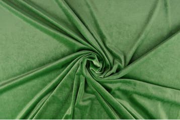 10 meter stretch fluweel - groen, Verzenden, 120 cm of meer, Polyester, Groen