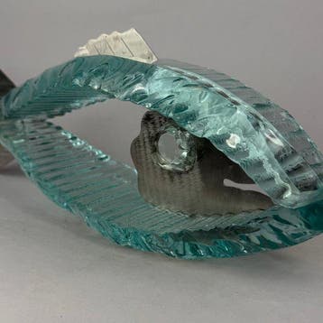 Andrzej Rafalski - sculptuur, Glass FISH - hand made - 16 cm