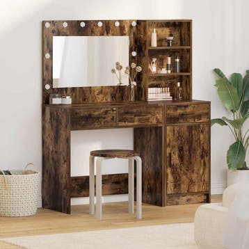vidaXL Kaptafel 2 st Bruin 78,5 x 41 x 135 cm Bewerkt hout, Maison & Meubles, Verzenden