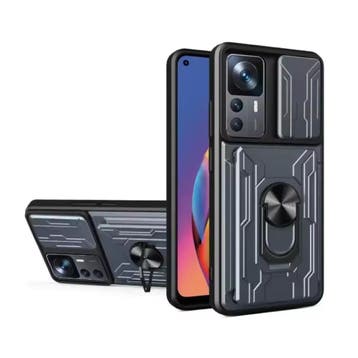 Xiaomi 14T Pro - Card Slot Hoesje met Kickstand en Camera, Verzenden