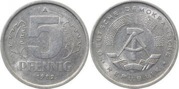 5 Pfennig Ddr 1982a, Verzenden, België