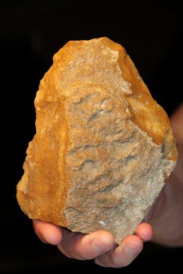 Paléolithique Silex Biface - 140 mm (Sans prix de réserve)