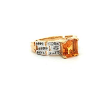 Zonder minimumprijs - Ring Zilver - 1.34ct. tw. Citrien -, Nieuw