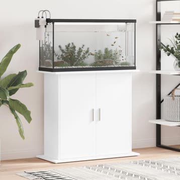 vidaXL Aquariumstandaard 81x36x73 cm bewerkt hout wit, Verzenden, Nieuw