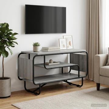 vidaXL TV Stand 80 x 36 x 45 cm Grijs Sonoma Bewerkt hout, Verzenden