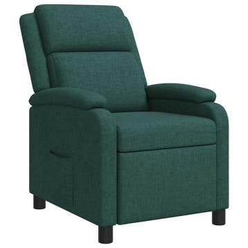 vidaXL Recliner Donkergroen Stof, Verzenden, Nieuw