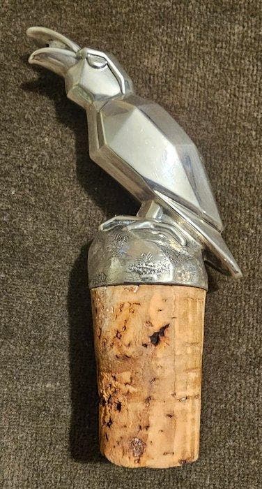 Fles - .835 zilver - Art Deco flessendop, Antiquités & Art, Antiquités | Argent & Or
