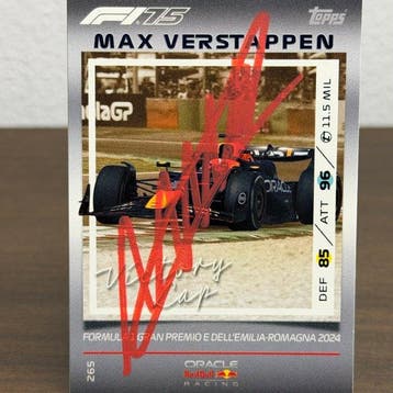 Red Bull Racing - Topps n° 265 - Victory Lap - signed - Max, Verzamelen, Nieuw