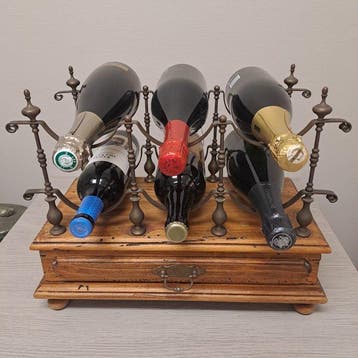 Porte-bouteilles - Bois, Cuivre, Antiquités & Art