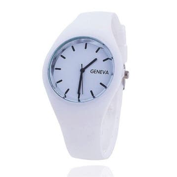 Jelly Horloge Unisex - Kwarts Uurwerk Silicoon Bandje Rood, Verzenden