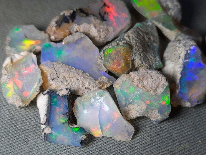 55 cts - Prachtige opalen Ruw- 11 g, Collections, Minéraux & Fossiles