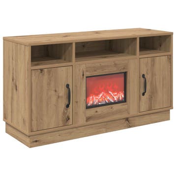 vidaXL Elektrische haard Artisanaal eiken 100 x 33 x 55 cm, Huis en Inrichting, Verzenden, Nieuw