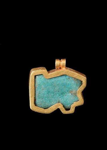 Oude Egypte, derde tussenperiode Faience Wedjat-amulet in