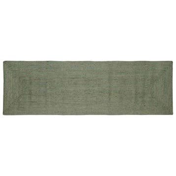 vidaXL Gebied Tapijt Olijfgroen 80 x 250 cm Jute, Verzenden, Nieuw