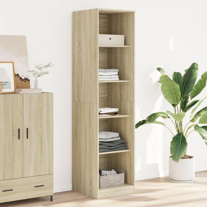 vidaXL Kledingkast 50x50x200 cm bewerkt hout sonoma, Huis en Inrichting, Kasten | Kleerkasten, Nieuw, Verzenden