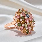 Zonder minimumprijs - Ring Verguld Toermalijn - Topaas - 18k