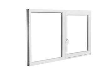 PVC raam vast-draaikiep B.200 x H.130 Wit stomp-profiel., Gevelraam of Ruit, 120 tot 160 cm, Nieuw, Ophalen of Verzenden