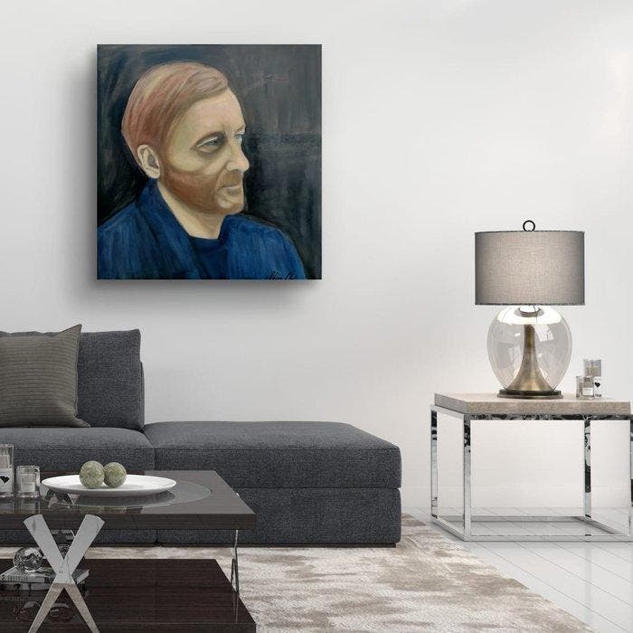 Oliver Plehn - Retrato Michaël Borremans XL-XL, Antiquités & Art, Art | Peinture | Moderne