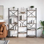 vidaXL Boekenplank Sonoma Eik 156 x 25 x 167 cm Bewerkt hout, Huis en Inrichting, Verzenden, Nieuw