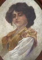Scuola italiana (XIX-XX) - Ritratto di donna