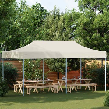 vidaXL Vouwtent pop-up 3x6 m crèmewit, Verzenden