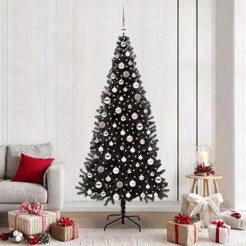 vidaXL Kerstboom Zwart 210 cm PVC, Diversen, Kerst, Verzenden, Nieuw