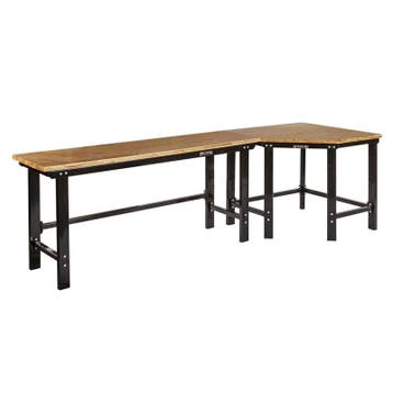 Werkbank hoekopstelling - Hoek werkbank 310 cm. lang zwart, Doe-het-zelf en Bouw, Werkbanken, Ophalen of Verzenden, Nieuw