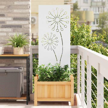 vidaXL Tuin Privacy Scherm Fretwerk Wit 50 x 140 cm, Verzamelen, Posters, Verzenden, Nieuw
