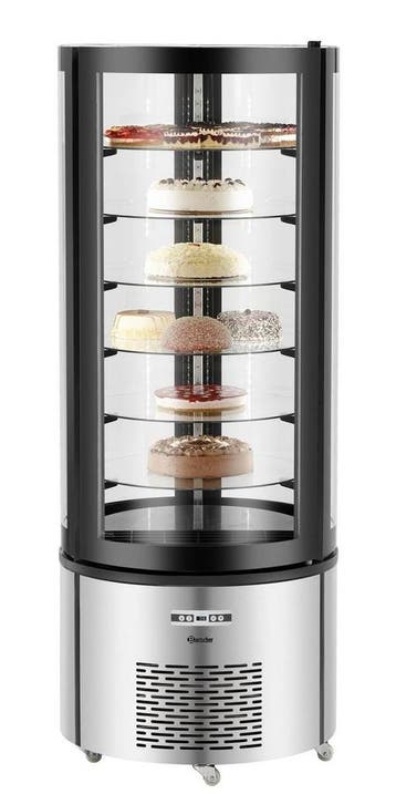 Gebaksvitrine | 400L | Zwart/Grijs | +2°C/+10°C | 7, Verzenden, Nieuw in verpakking