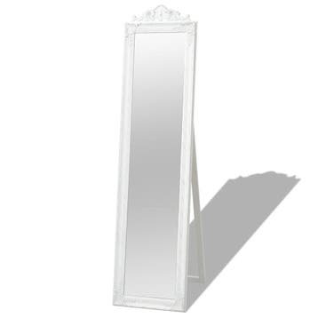 vidaXL Spiegel vrijstaand barok stijl 160x40 cm wit, Verzenden