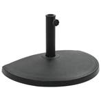 vidaXL Parasolvoet halfrond 15 kg polyresin zwart, Verzenden, Nieuw