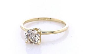 Zonder minimumprijs - Ring - 14 karaat Geel goud - 0.79ct., Nieuw