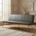 Smile - Toledo leer Antraciet, 150 tot 200 cm, Nieuw, Ophalen of Verzenden, Industrieel, Modern, Retro